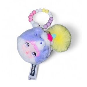 100% Sweetness Nommi “Taro With Cream” Women’s Silicone Beaded Keychain and Pom🩷